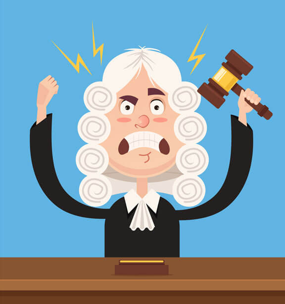 unhappy judge